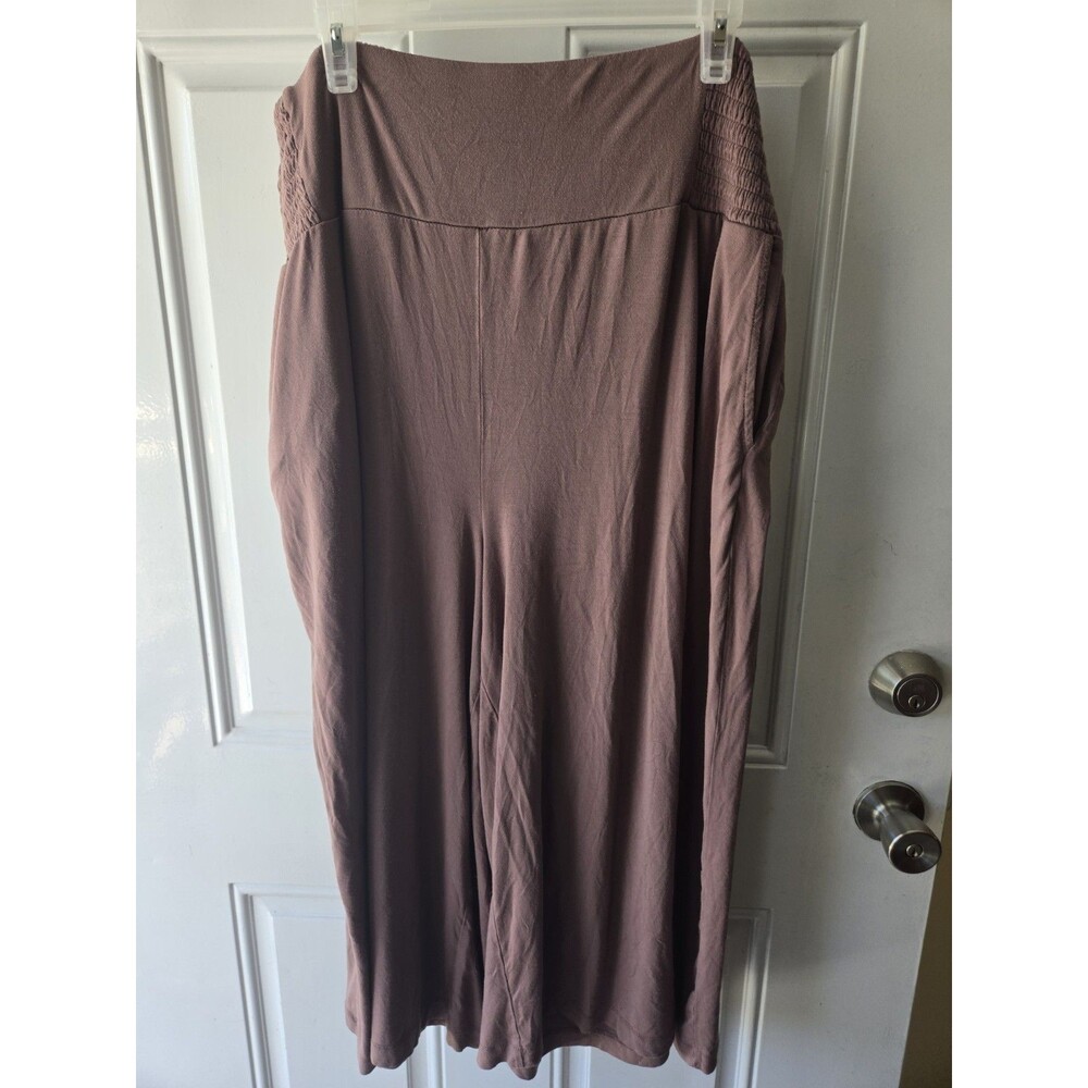 Torrid Ribbed Wide Leg 5XL Pull on Pants - Walnut